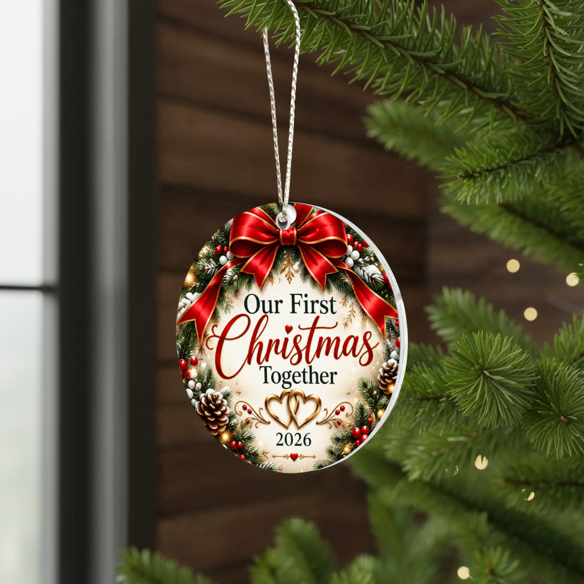 Our First Christmas Together Ornament 2026 | Romantic Couple Christmas Keepsake | Acrylic Holiday Tree Decoration