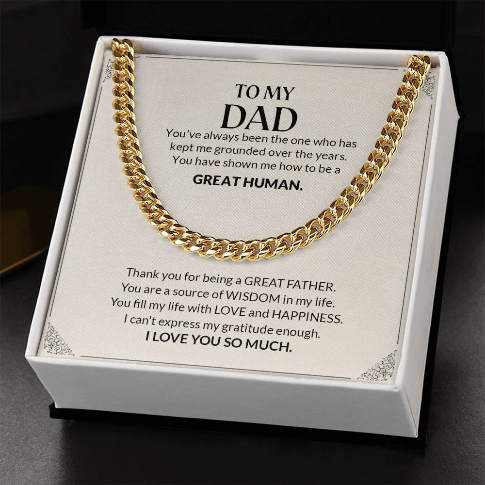 To My Dad | I Love You So Much - Cuban Link Chain