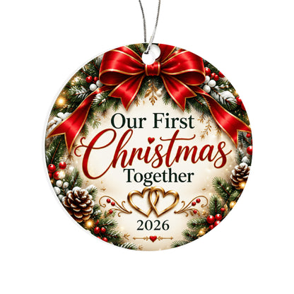 Our First Christmas Together Ornament 2026 | Romantic Couple Christmas Keepsake | Acrylic Holiday Tree Decoration